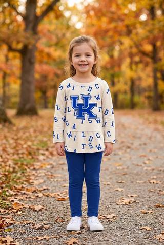 Wes and Willy Girls UK Wildcat Print Top and Legging Set-Girls Outfit Sets-Simply Blessed Children's Boutique