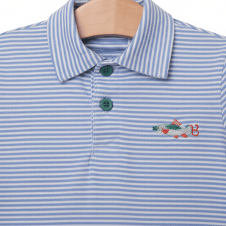 Trotter Street Gone Fishing Collared Romper-Boys One-Piece-Simply Blessed Children's Boutique