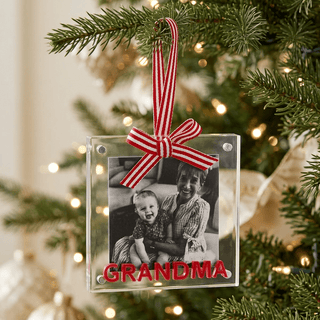 Mud Pie Grandma Acrylic Photo Frame Christmas Ornament-Christmas ornament-Simply Blessed Children's Boutique