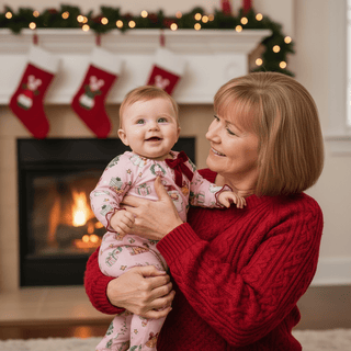 Mud Pie Baby Girls Pink Christmas Sleeper-Infants-Simply Blessed Children's Boutique