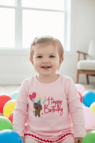 Girls Happy Birthday Long Sleeve Shirt - Bailey Boys-Misc.-Simply Blessed Children's Boutique