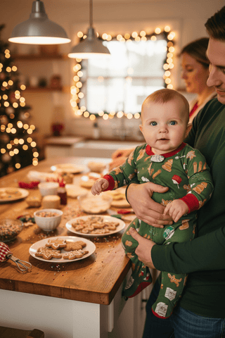 Burts Bees Baby - Green Holiday Cookies Pajamas - Organic Cotton-Infants-Simply Blessed Children's Boutique