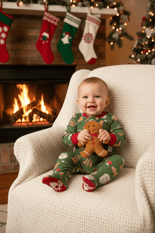 Burts Bees Baby - Green Holiday Cookies Pajamas - Organic Cotton-Infants-Simply Blessed Children's Boutique