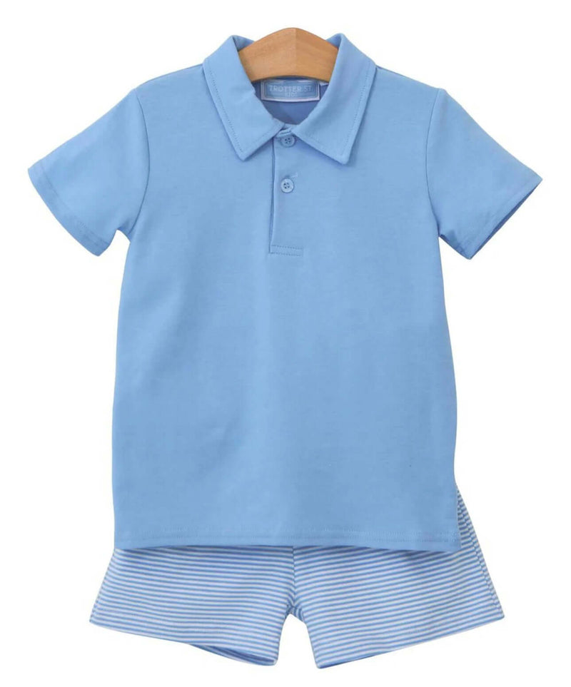 Trotter Street Kids Boys Cornflower Blue Short Set