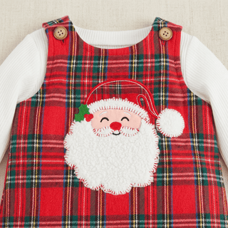 Santa Tartan Plaid Longall - Mud Pie-Misc.-Simply Blessed Children's Boutique