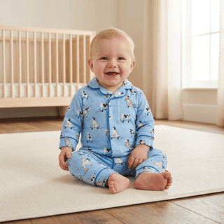 Magnetic Me Baby Boys Ruff Riders Coverall Romper With Piping-Infants-Simply Blessed Children's Boutique