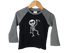 Boy's Black & Gray Skeleton Shirt