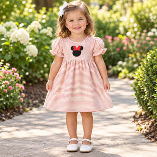 Three Sisters Girls Magical Mouse Short Sleeve Dress-Girls Dresses-Simply Blessed Children's Boutique