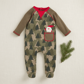 Mud Pie Santa Tree Camo Sleeper-Misc.-Simply Blessed Children's Boutique