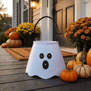 Mud Pie Ghost LED Halloween Treat Bucket-Toys-Simply Blessed Children's Boutique