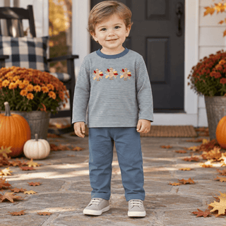 Three Sisters Boys Turkey Lurkey Long Sleeve Top and Pant Set-Boys Outfit Sets-Simply Blessed Children's Boutique