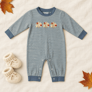 Three SIsters Baby Boy Turkey Lurkey Thanksgiving Romper-Infants-Simply Blessed Children's Boutique