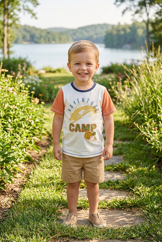 Mud Pie Orange Fishing Applique Tee-Misc.-Simply Blessed Children's Boutique