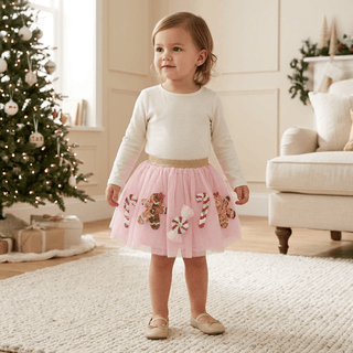Mud Pie Sequin Candy Cane Christmas Tutu-Misc.-Simply Blessed Children's Boutique