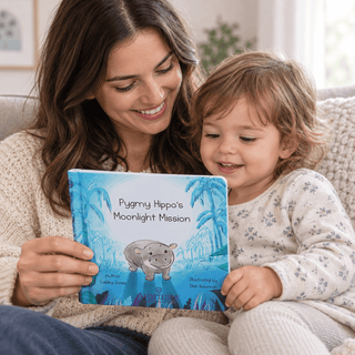 Warmies "Pygmy Hippo's Moonlight Mission" Padded Board Book-Books-Simply Blessed Children's Boutique