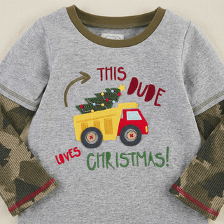 Mud Pie Boy's Tee -This Dude Loves Christmas-Misc.-Simply Blessed Children's Boutique