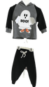 Boy's Black & Gray Ghost Shirt with Black Pants
