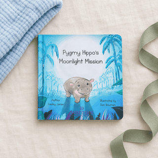 Warmies "Pygmy Hippo's Moonlight Mission" Padded Board Book-Books-Simply Blessed Children's Boutique