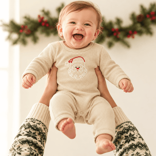 Three Sisters Baby Boy Believe Christmas Romper - Simply Blessed Children's Boutique