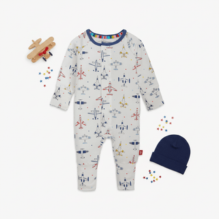 Magnetic Me Just Plane Fun Modal Convertible Coverall - Simply Blessed Children's Boutique