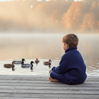 Mud Pie Navy Mallard Rollneck Sweater-boys sweaters-Simply Blessed Children's Boutique