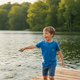Carter Crewneck – Wood Boat Blue/Multicolor | The Beaufort Bonnet Company-Boys Short Sleeve Shirts-Simply Blessed Children's Boutique