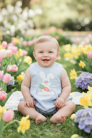 Bailey Boys Little Hare Boys Easter Bubble - Simply Blessed Children's Boutique