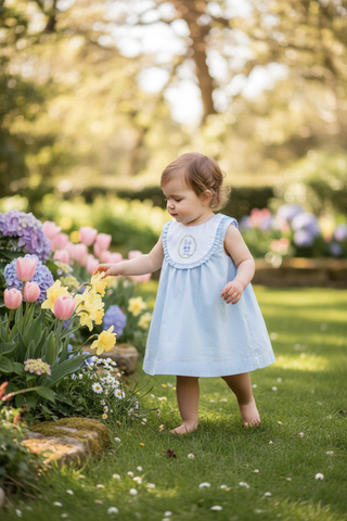 Bailey Boys Toddler Girl A - Line Bunny Dress - Simply Blessed Children's Boutique