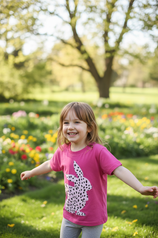 Girls Pink Spotted Bunny Shirt - Mom & Me - Simply Blessed Children's Boutique