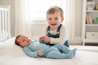 Mud Pie Blue Little Brother Sleeper-Infants-Simply Blessed Children's Boutique