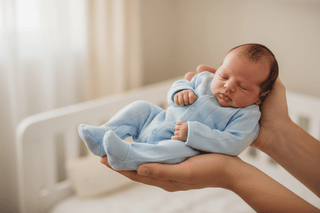 Love Lines Blue Organic Cotton Pointelle Magnetic Footie-Infants-Simply Blessed Children's Boutique