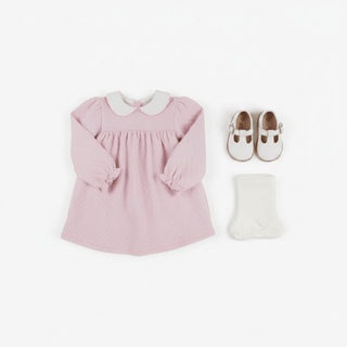 Long Sleeve Maerin Fitz Frock – Palm Beach Pink/Worth Ave White From The Beaufort Bonnet Company-Misc.-Simply Blessed Children's Boutique