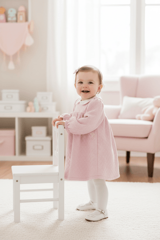 Long Sleeve Maerin Fitz Frock – Palm Beach Pink/Worth Ave White From The Beaufort Bonnet Company-Misc.-Simply Blessed Children's Boutique