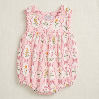 Mud Pie Baby Girl’s Pink Floral Bubble-Misc.-Simply Blessed Children's Boutique