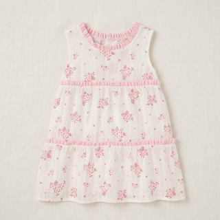 Mud Pie Girls Pink Blossom Tiered Dress – Gingham & Dobby Easter Dress-Misc.-Simply Blessed Children's Boutique