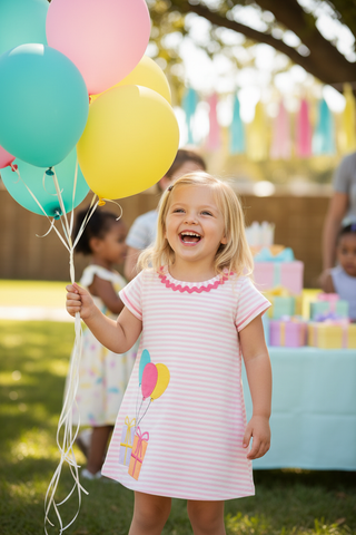Pink T-Shirt Birthday Dress-Girls Dresses-Simply Blessed Children's Boutique
