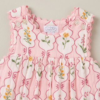 Mud Pie Baby Girl’s Pink Floral Bubble-Misc.-Simply Blessed Children's Boutique