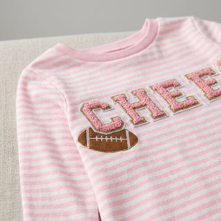 Football Cheer Pink T-shirt Dress - Mud Pie-Misc.-Simply Blessed Children's Boutique
