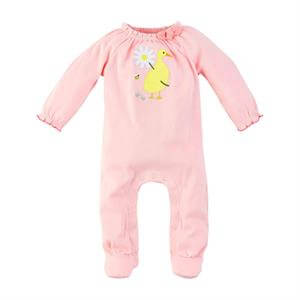 Mud Pie Girls Pink Sleeper With Duck Applique