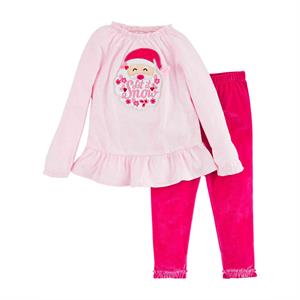 Mud Pie Pink Santa Tunic & Legging christmas Set