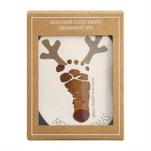 Mud Pie Christmas Reindeer Footprint Ornament