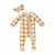 Mud Pie Rust Check Girl's Sleeper & Headband Set