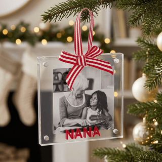Mud Pie Nana Acrylic Photo Frame Christmas Ornament-Christmas ornament-Simply Blessed Children's Boutique
