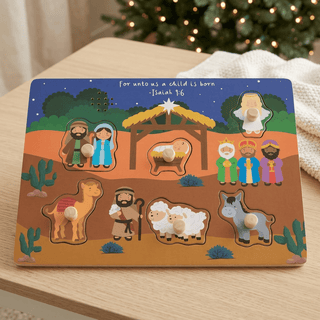 Mud Pie Christmas Nativity Sound Puzzle-Toys-Simply Blessed Children's Boutique