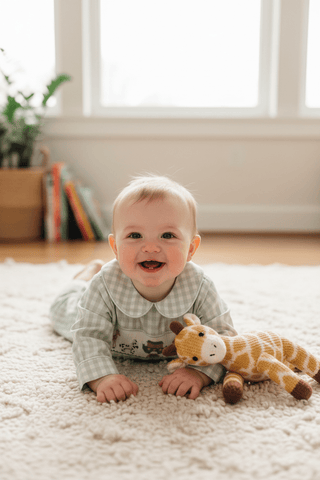 Banana Split Kids Noah's Ark Smocked Boys Romper-Boys One-Piece-Simply Blessed Children's Boutique