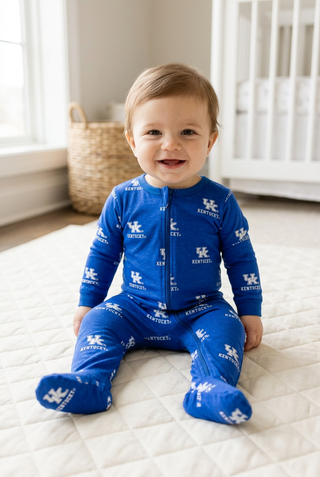 Wes and Willy Baby UK Wildcat Print Zip Sleeper-Infants-Simply Blessed Children's Boutique