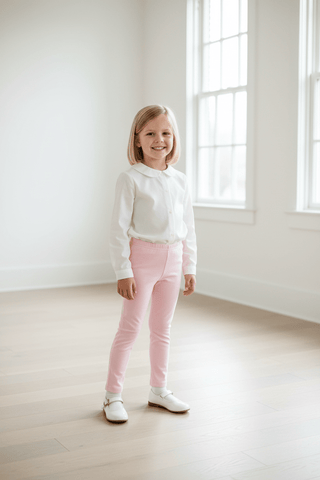 The Beaufort Bonnet Palm Beach Pink Mitzy Sue Slacks-Girls Leggings/Bottoms-Simply Blessed Children's Boutique