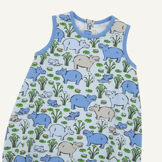 Patton Play Bubble - Pima - Bal Harbour Hippo (Beale Street Blue)/Sunrise Blvd Blue by The Beaufort Bonnet Company-Infants-Simply Blessed Children's Boutique