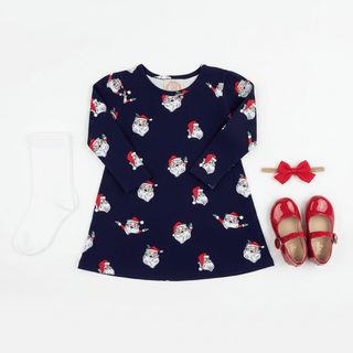 Long Sleeve Penny's Play Dress - Jolly Old St. Nick from The Beaufort Bonnet Company-Girls Dresses-Simply Blessed Children's Boutique