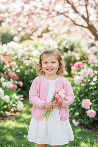Pink Purl Knit Cardigan Sweater-Girls Sweater-Simply Blessed Children's Boutique
